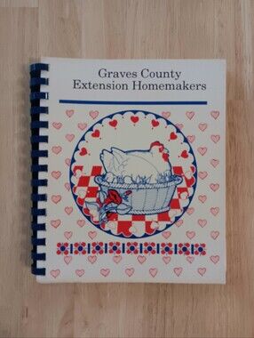 Vtg. Graves County Extension Homemakers Spiral Cookbook, Mayfield, KY. 1970s-80s